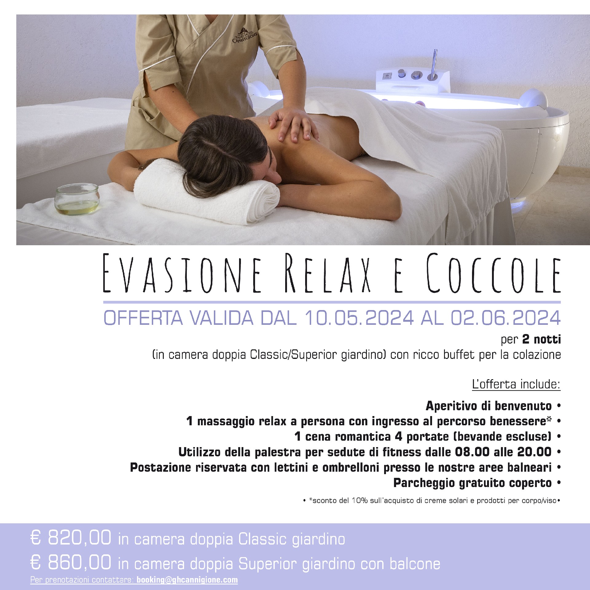 Evasione Relax e Coccole - Offerte - Grand Hotel Cannigione